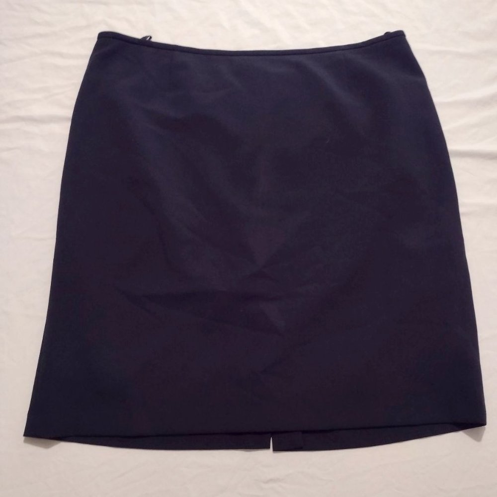 Preston & York | Navy Blue Pencil Skirt | Size 18